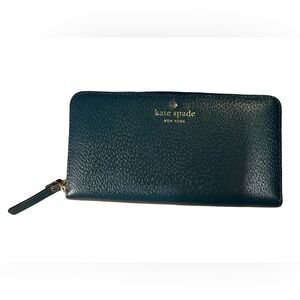 Kate Spade ♠️ Zip Top Blue Wallet